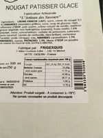 Mängden socker i Nougat atissier glace