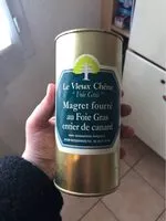 Mängden socker i Magret fourré au foie gras entier de canard