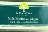 Mängden socker i Mille feuilles au magret et au foie gras entier 25%