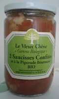 Mängden socker i 2 saucisses confites et a la piperade béarnaise bio