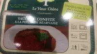Mängden socker i Saucisse confite à la piperade béarnaise