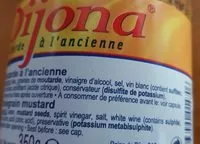 Mängden socker i Moutarde à l'ancienne