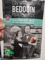 Mängden socker i Amandes bio grillées au sel de camargue