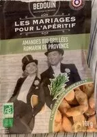 Mängden socker i Amandes bio grillées Romarin de Provence