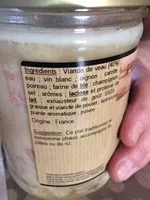 Mängden socker i Blanquette de veau