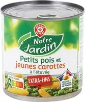 Mängden socker i Petits pois et carottes extra fins