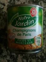 Mängden socker i Marque Repère - Notre Jardin - Champignons de Paris (Pieds et Morceaux)