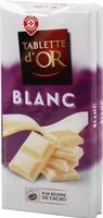 Mängden socker i Tablette d’or blanc intense 2X100G