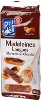 Mängden socker i Madeleines longues au chocolat