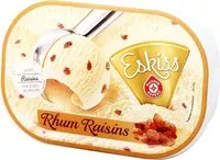 Mängden socker i Crème glacée rhum raisin