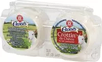 Mängden socker i Crottin de chevre Les Croises au lait pasteurisé