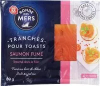 Mängden socker i Saumon fumé - Tranches pour toast
