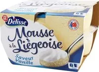 Mängden socker i Mousses à la liégeoise à la vanille x 8