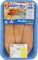 Mängden socker i Filets de poulet jaune certifié x 3