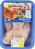 Mängden socker i Cuisses de poulet blanc certifié x 4
