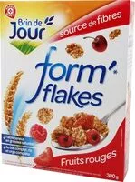 Mängden socker i Forme flakes pétales de riz et de blé aux fruits rouges