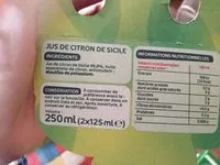 Mängden socker i Jus de citron de Sicile