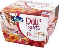 Mängden socker i Fromage frais aux fruits 0 % Mat. Gr. 'Délidoux'