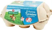 Mängden socker i Oeufs Fermiers (x 6) label Rouge calibre Moyen