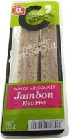 Mängden socker i Sandwich jambon beurre