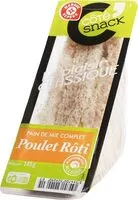Mängden socker i Sandwich poulet rôti mayonnaise allégée