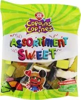 Mängden socker i Assortiment réglisses et gélifiés
