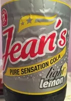 Mängden socker i Jean's - Cola light lemon