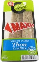 Mängden socker i Sandwich maxi thon crudités oeuf