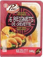 Mängden socker i 6 beignets de crevettes pic express et leur sauce aigre douce