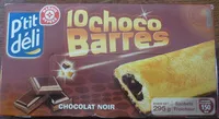 Mängden socker i 10 choco barres chocolat noir