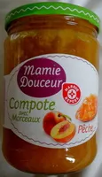 Mängden socker i Compote pêches