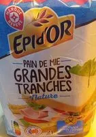 Mängden socker i Pain de mie sandwich nature