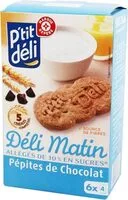Mängden socker i Déli Matin allégé de 30% en sucres aux pépites de chocolat