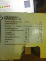 Mängden socker i Riz au lait saveur Vanille au lait entier (8 pots)