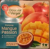 Mängden socker i Compote allégée pomme mangue passion