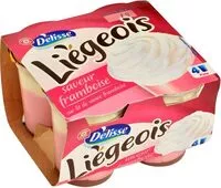 Mängden socker i Desserts lactés framboise liégeois