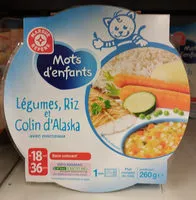 Mängden socker i Legumes riz et colin d Alaska 260g 18 36 mois