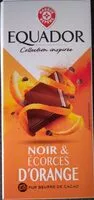 Mängden socker i Tablette chocolat noir écorces d'Orange