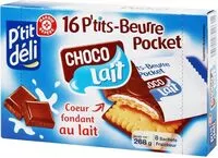 Mängden socker i Petit beurre pocket choco-lait x 16