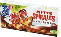 Mängden socker i P'tites spirales cacao noisette