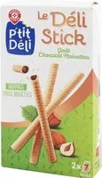 Mängden socker i Les Tubes à Délice Nappage goût chocolat noisette