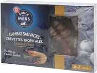 Mängden socker i Gambas sauvages - crevettes géantes entières tigrées crues 4/7