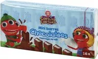 Mängden socker i 16 mini-barres chocolatées