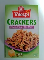 Mängden socker i Crackers ondulés fromage et graines