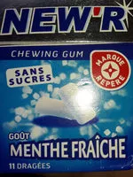 Mängden socker i Chewing gum menthe fraîche