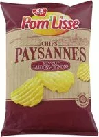 Mängden socker i Chips paysannes saveur lardons-oignon
