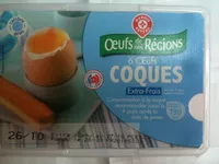 Mängden socker i Oeufs gros coques extra frais x6