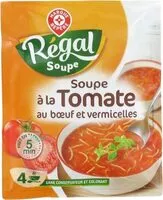Mängden socker i Soupe boeuf tomates vermicelles