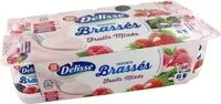 Mängden socker i Yaourt brasse mixe Delisse Fruits rouges