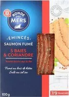 Mängden socker i Émincé de saumon fumé aux 5 baies